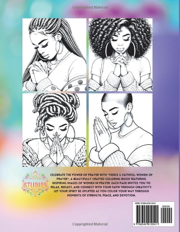 Fierce & Faithful: Women of Prayer: Black Girl Coloring Book