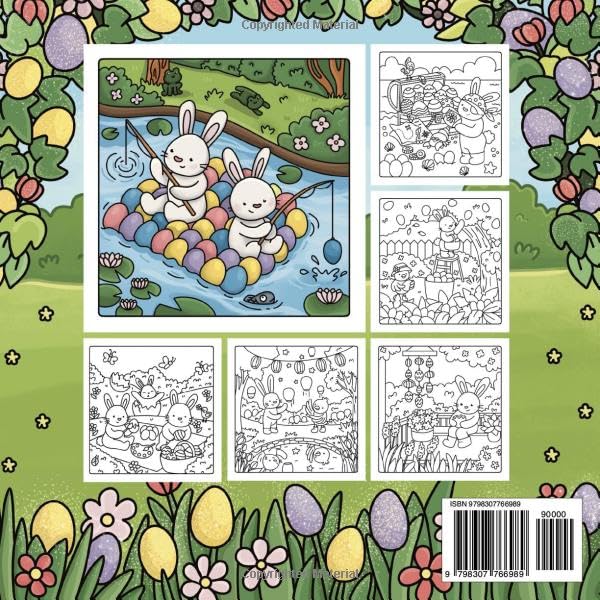 Eggstra Cozy Easter: Super Cute Coloring Book for Adults & Teens with Adorable Spring Animals to Relax, Relieve Stress, and Embrace Hygge Vibes