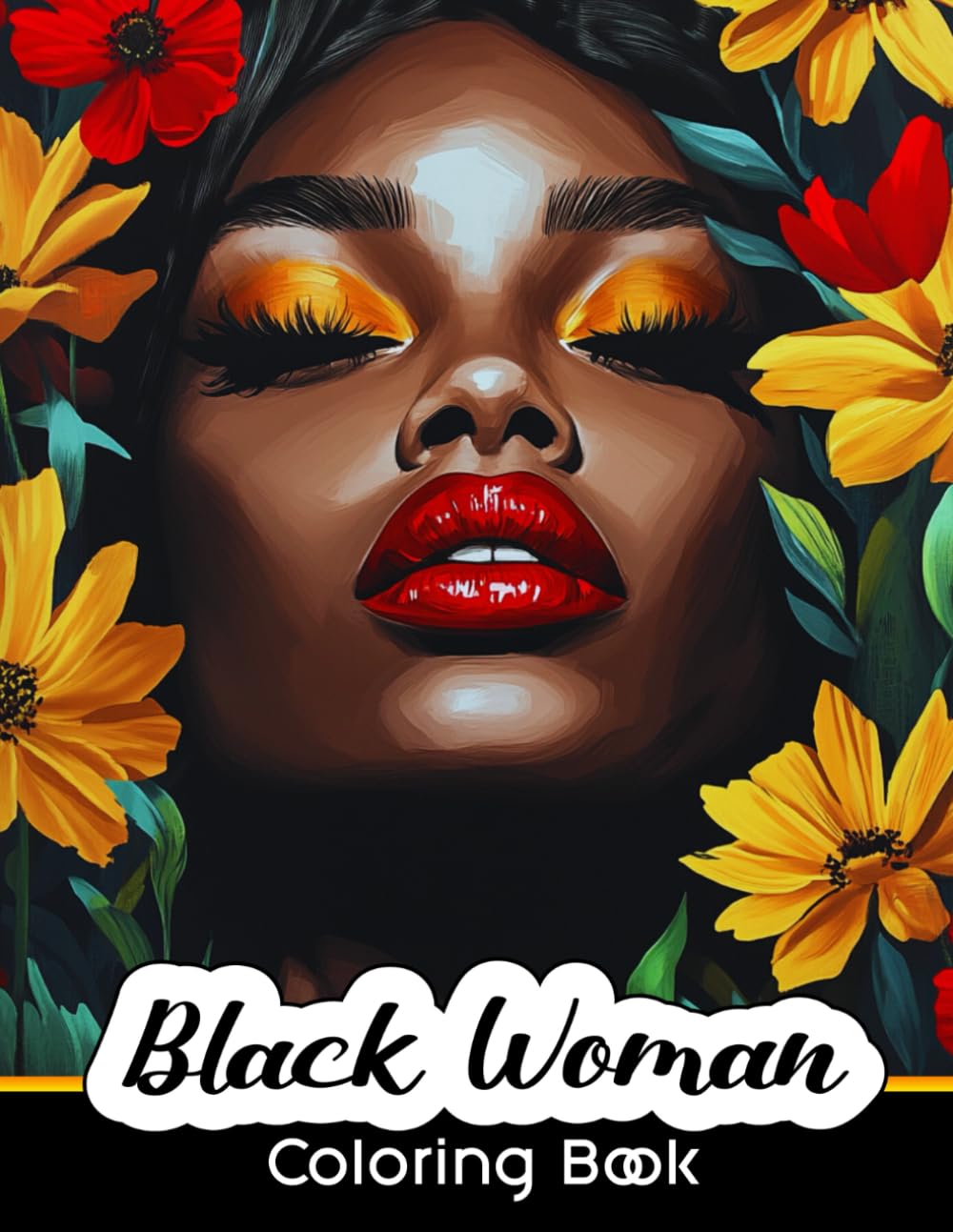 Black Women Coloring Book: 50 Coloring Pages of Beautiful African American Women Portraits