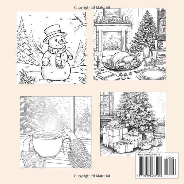 Christmas Coloring Book for Adults and Kids: Relaxing Holiday Designs & Winter Magic: Perfect Christmas Gift for Adults and Kids Who Love Coloring and Holiday Fun