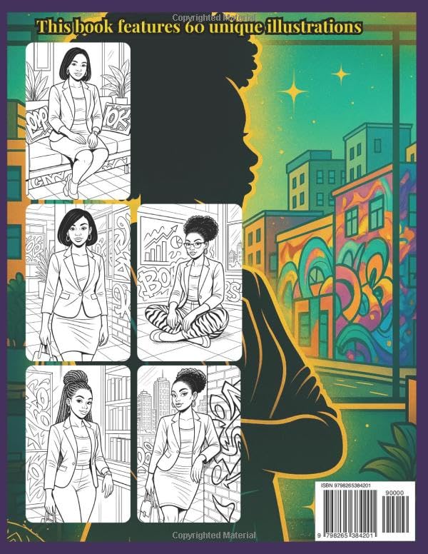 Melanin Dreams Coloring Book for Adults: Black Women in Fashion, Style & Empowerment Designs: 60 Stunning Illustrations of African American Women in ... and Stress Relief (Glam & Grit Series)