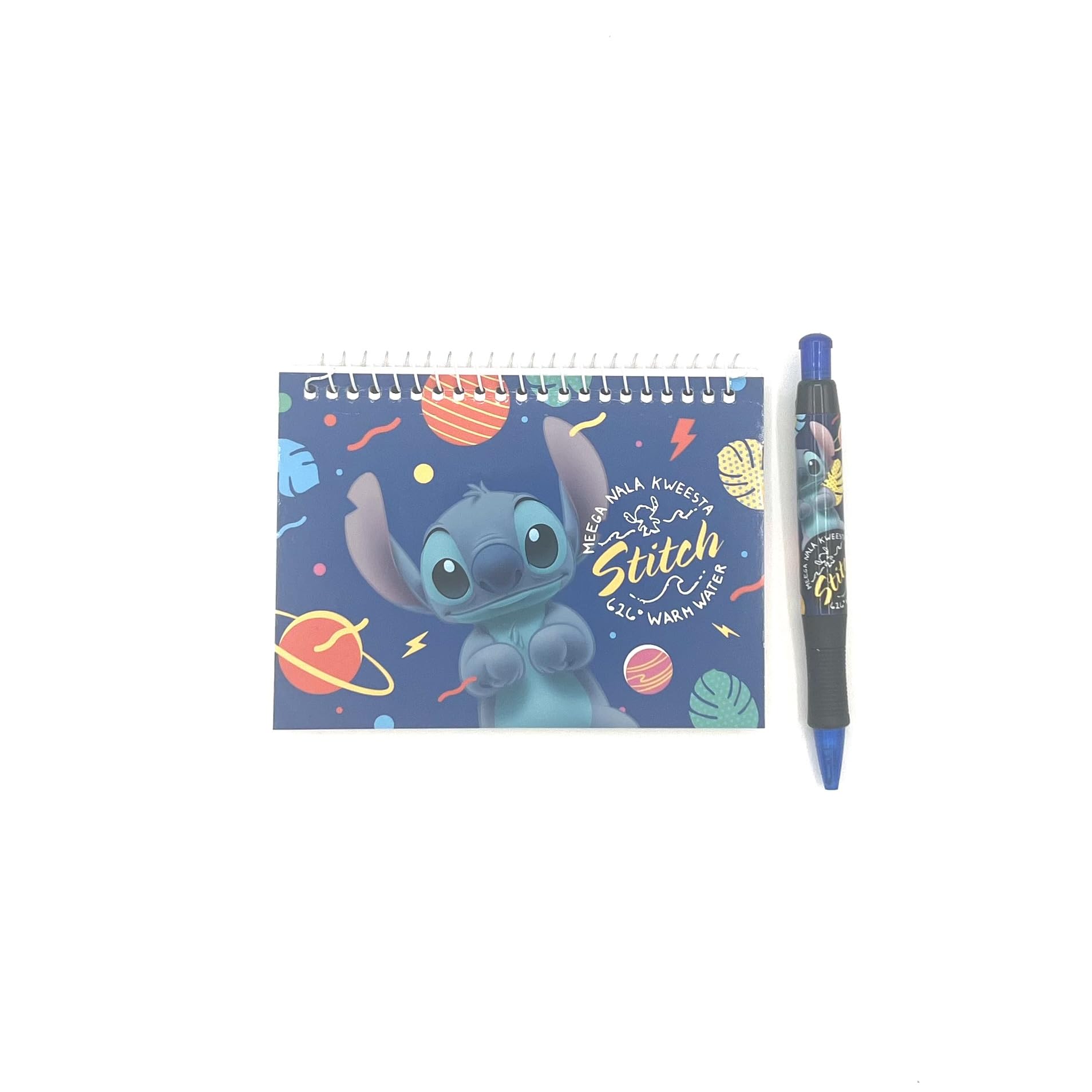 JJM Lilo And Stitch Autograph Book With Retractable Pen - Blue