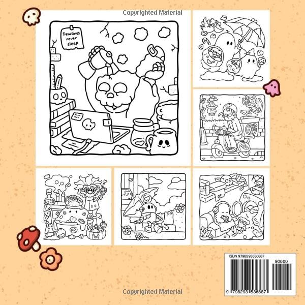 Spooky Cutie: Vol. 2 Coloring Book for Adults and Teens Featuring Lovely Creepy Creatures in Cozy Moments for Relaxation
