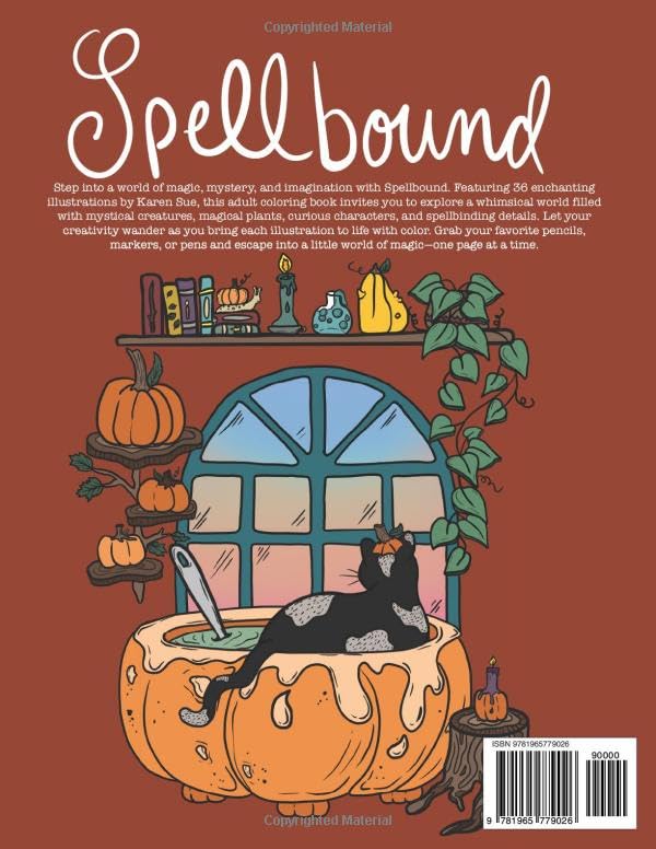 Spellbound: A witchy adult coloring book of spells, potions, and magical creatures