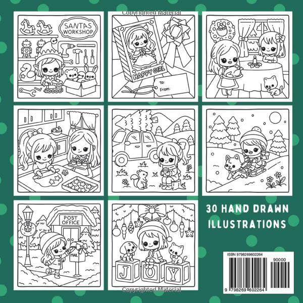 Merry Girl - A Holly Jolly Colouring Book: Cute Christmas Scenes and Cosy Characters for Adults and Teens, Bold and Easy Designs for Creative Relaxation