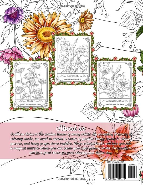 The Secret of Flowers Coloring Book: A Collection Of Beautiful Flower and Botanical Illustrations, Stunning Floral Drawings For Women Adults Girls To Enjoy Relaxing Creativity