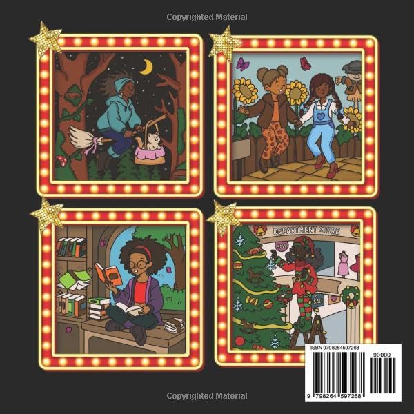 Black Girl Cinema -: A Cozy Coloring Book Celebrating Iconic Movie Moments with Black Girl Magic