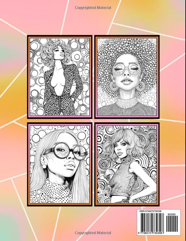 Black Women Fashion Coloring Book: Beautiful Black Women Coloring Pages for Adults: African American Women Portraits