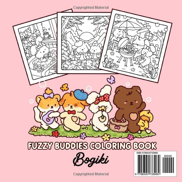 Spring Moments: A Coloring Book of Fuzzy Animal Friends and Cheerful Spring Scenes for Relaxation