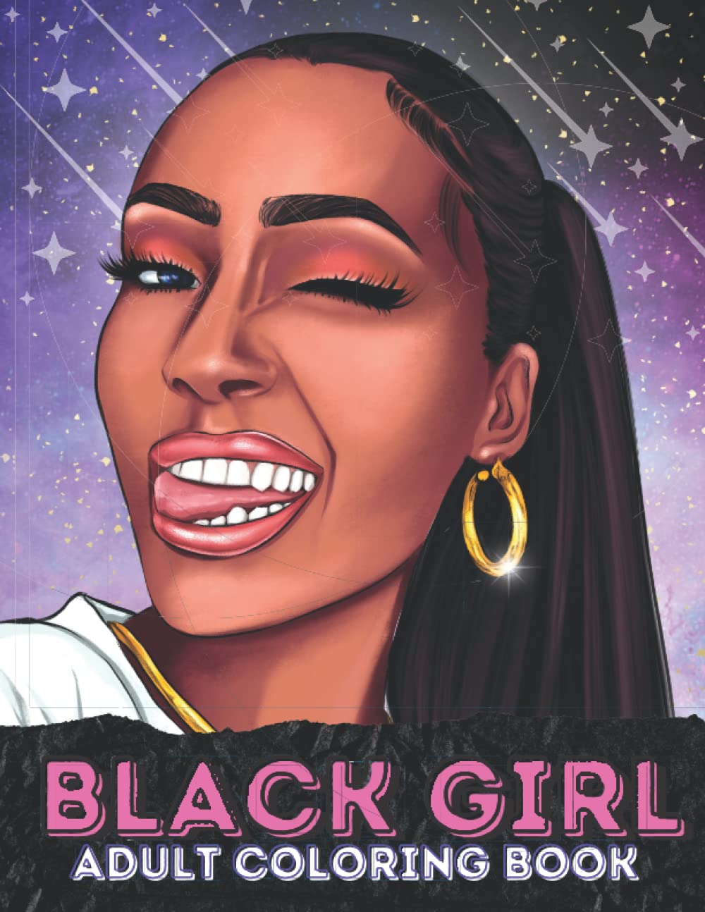 Black Girl Coloring Book For Adults: African American Women Portraits
