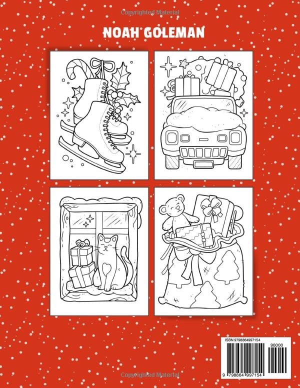 Merry Christmas Coloring Book for Adults: Celebrate the Season in Style with These 41 Unique and Simple Designs for Adults, Seniors, and Beginners