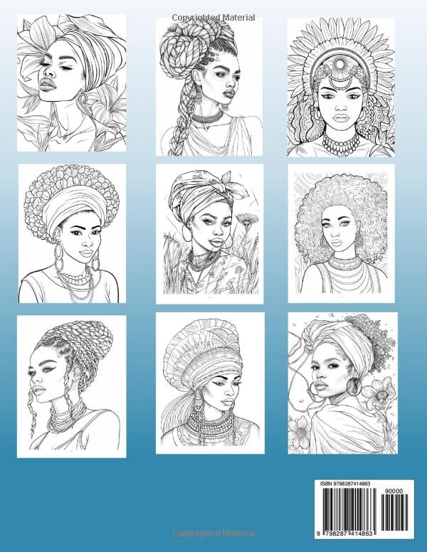 Radiant Queens: A Colouring Book Celebrating Black Women of Beauty and Courage