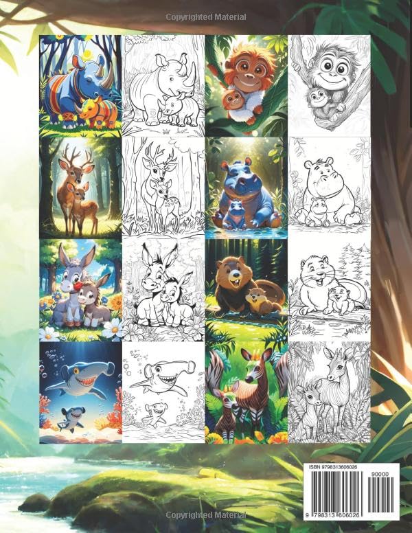 108 Baby Animals Coloring Book: Adorable Creatures from Forests & Oceans + 1,400 Ready-to-Color Inspirations