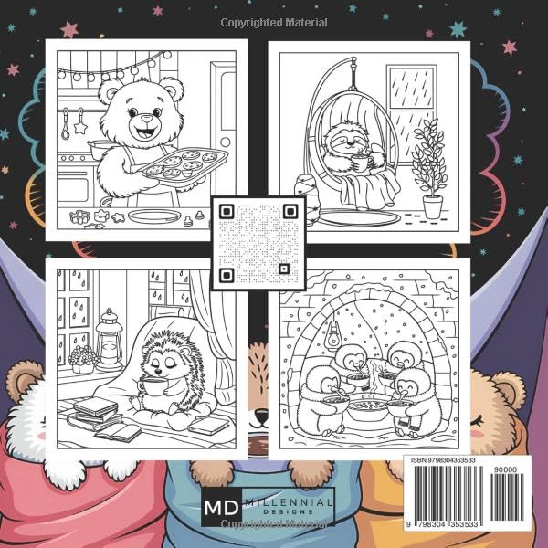 Fluffy Times: A Cute & Easy Hygge Style Coloring Book for Adults, Teens, and Kids: Featuring Adorable Fluffy Animal Illustrations in Comfy & Cozy ... & Stress Relief (Simple & Bold Pages)