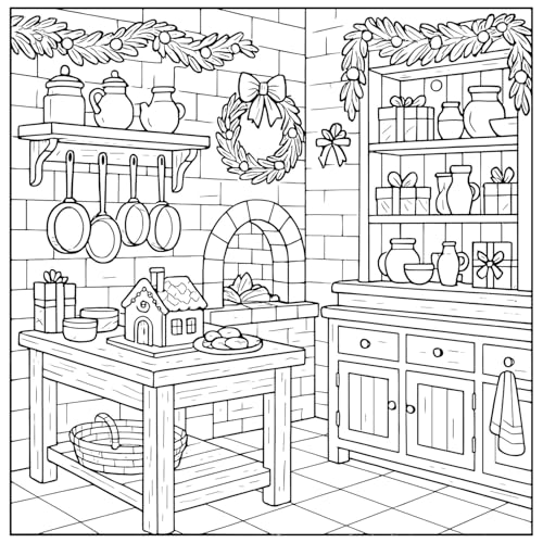 Holiday Homes Vol 2 Cozy Edition: Christmas Adult Coloring Book of Festive Cozy Houses for Winter Holidays