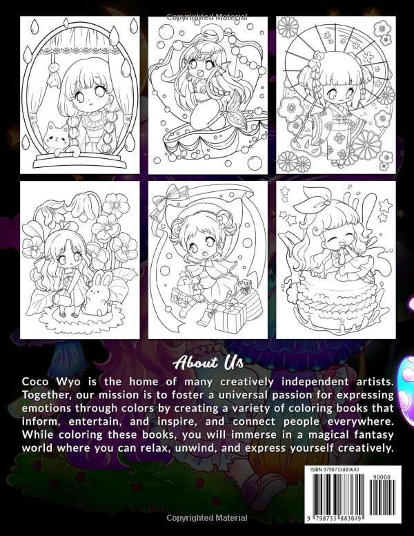 Chibi Girls Coloring Book: Coloring Book For Kids With Lovable Cute Anime Kawaii Girls