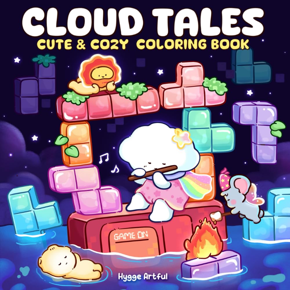 Cloud Tales: A Cute & Cozy Coloring Book for Adults and Teens Featuring Cloudy Girl and Adorable Friends in Wonders World for Relaxation