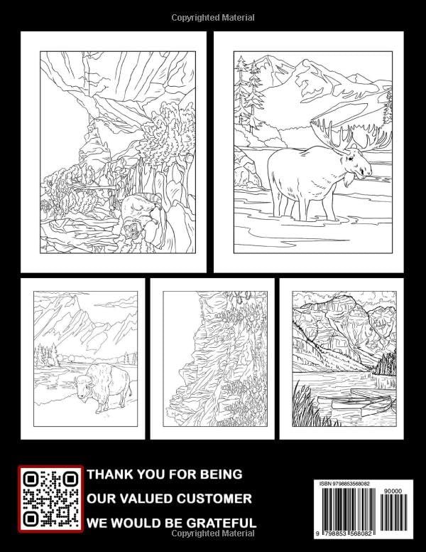 National Parks Coloring Book: The Beauty Of Nature Coloring Pages With Amazing Illustrations Unleash Creativity Energy Gift Idea For All Ages Fun And Relaxation