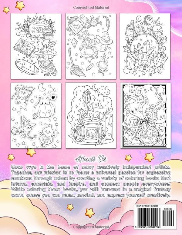 Cute Witch Stuff: Coloring Book Featuring Adorable Witchcraft, Magical Potions and More... for Relaxation & Stress Relief