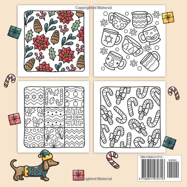 Cozy Christmas Patterns: Coloring Book with Bold and Easy Designs for Adults & Kids (Bold & Easy)