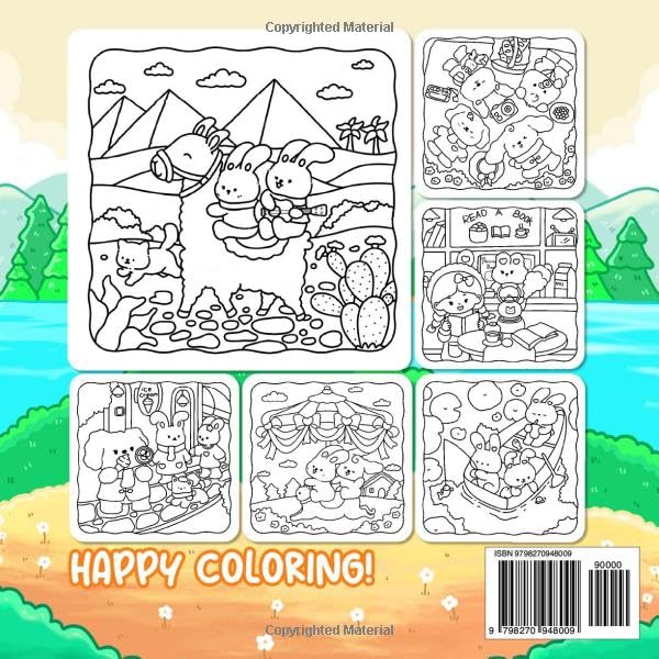 Fuzzy Life Coloring Book: Cozy Days for Teens and Adults Enjoy Relaxing Moments, Sweet and Peaceful Scenes with Cute Animal Friends.