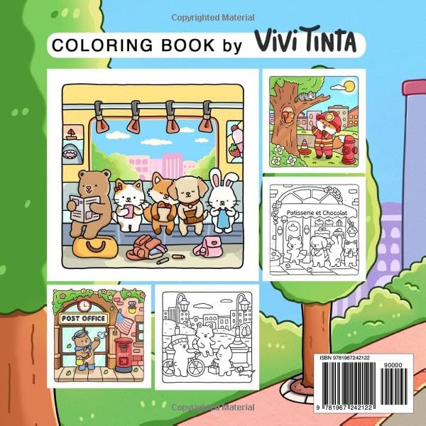 Fuzzy Life: Cute & Cozy Coloring Book for Adults & Teens Featuring Adorable Animal Friends in Everyday Moments for Stress Relief