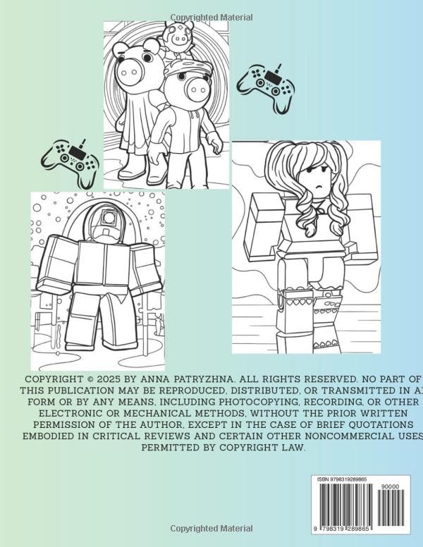 Blocky Adventure Coloring Book for Kids: Fun Coloring Pages Inspired by Online Games – Avatars, Worlds, and Creative Adventures | Ages 6–12