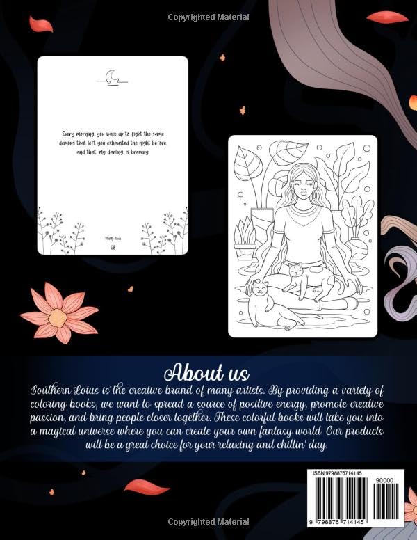 Positive: Coloring Book for Adults, Women, and Girls With Healing Words and Mindful Illustrations, Drawings of Animals, Landscapes, Flowers, and More to Relax and Relieve Anxiety