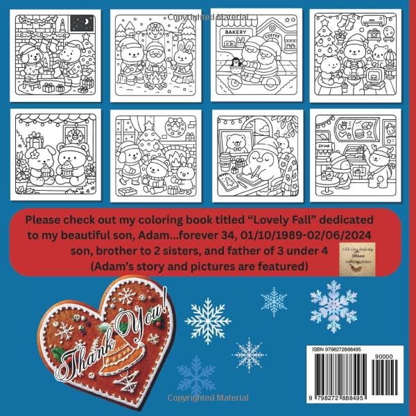 Fuzzy Friends Christmas Coloring Book: “Cuddly Animals and Cozy Christmas Cheer, Coloring Adventure with Adorable Furry Friends”