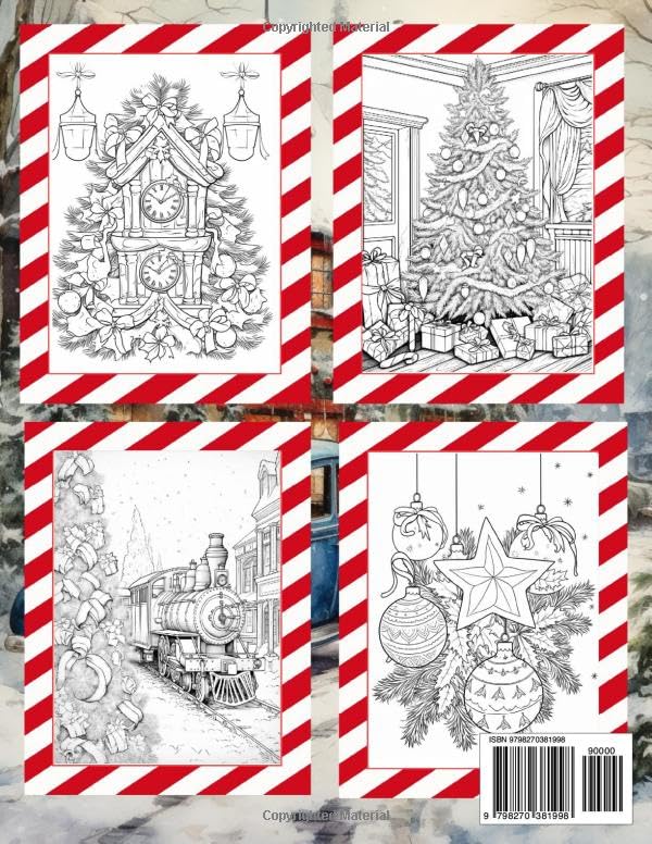 Old Fashioned Christmas Coloring Book for Adults: Relax and Reconnect with Timeless Holiday Charm Illustrated in Cozy and Classic Scenes