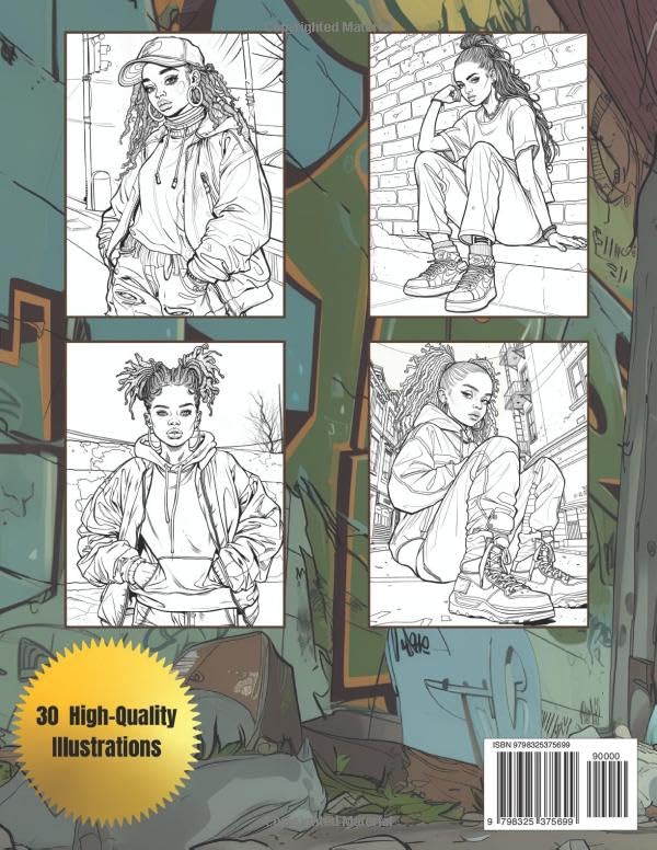 Urban Chic: Streetwear Fashion Coloring Book for Black Girls – Bold and Stylish Adult and Teen Coloring | Trendsetting Outfits & Urban Scenes | ... Celebrate Diversity with Every Stroke