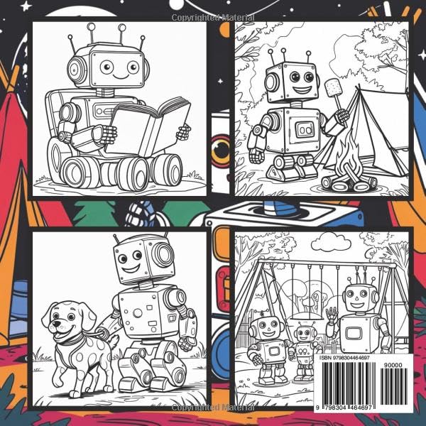 Bold Robot Coloring Book: Activity Book Designs for Adults, teens, and Kids Relaxation, Hours of Coloring Fun