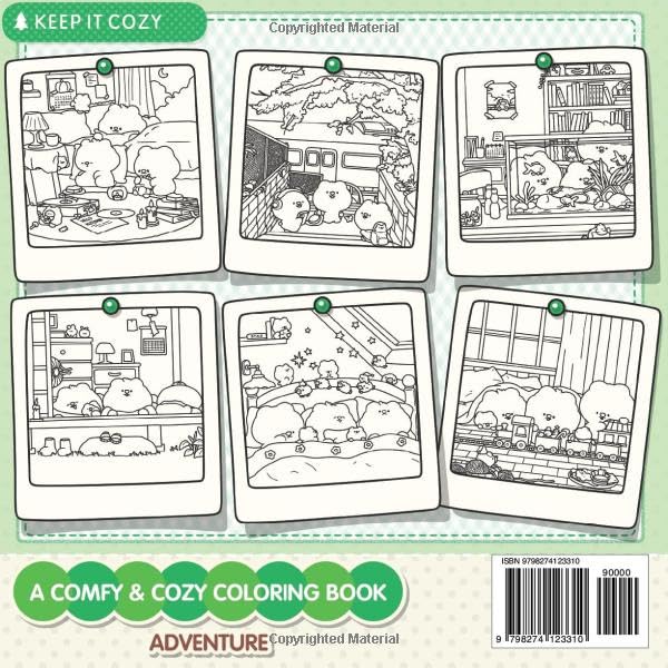 Cozy Places: Coloring Book for Adults and Teens Featuring Cute Animal Characters with Easy and Simple Designs for Relaxation (Keep It Cozy Coloring)