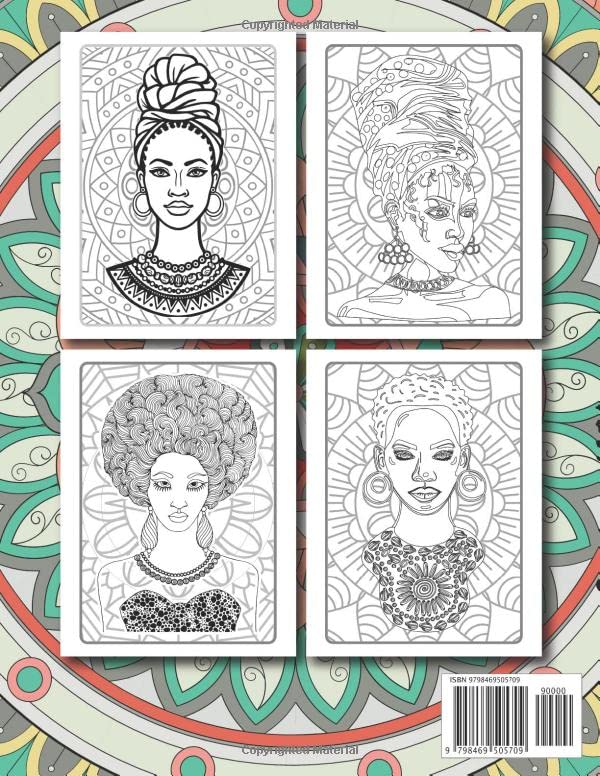 Black Women Adults Coloring Book: Black Women Adult Coloring Book Beauties Glamour Art Stress Relief and Relaxation and Beautiful African American ... Styles. Perfect Coloring Pages Gift for Girls