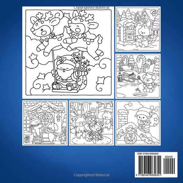 Fluffy Christmas: Winter Coloring Book for Adults And Teens Featuring Cozy and Hygge Holiday Scenes with Cute Animal Characters (Fluffy Times Coloring)