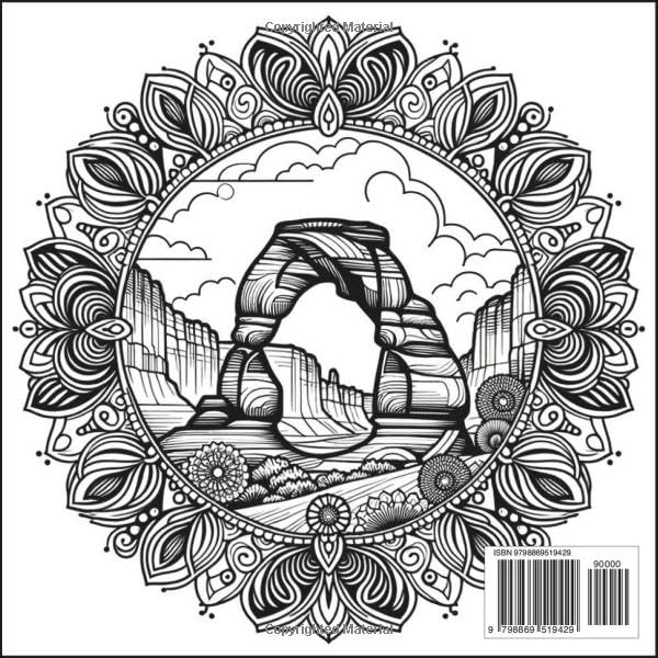 National Park Mandalas: An Adult Coloring Book Featuring National Parks In The United States (Adult Mandala Coloring Books)