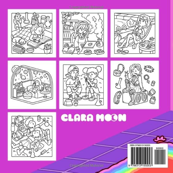 Stoner Life: Coloring Book for Adults and Teens Featuring Girls and Boys Enjoying Chill Moments with Trippy and Psychedelic Designs for Relaxation