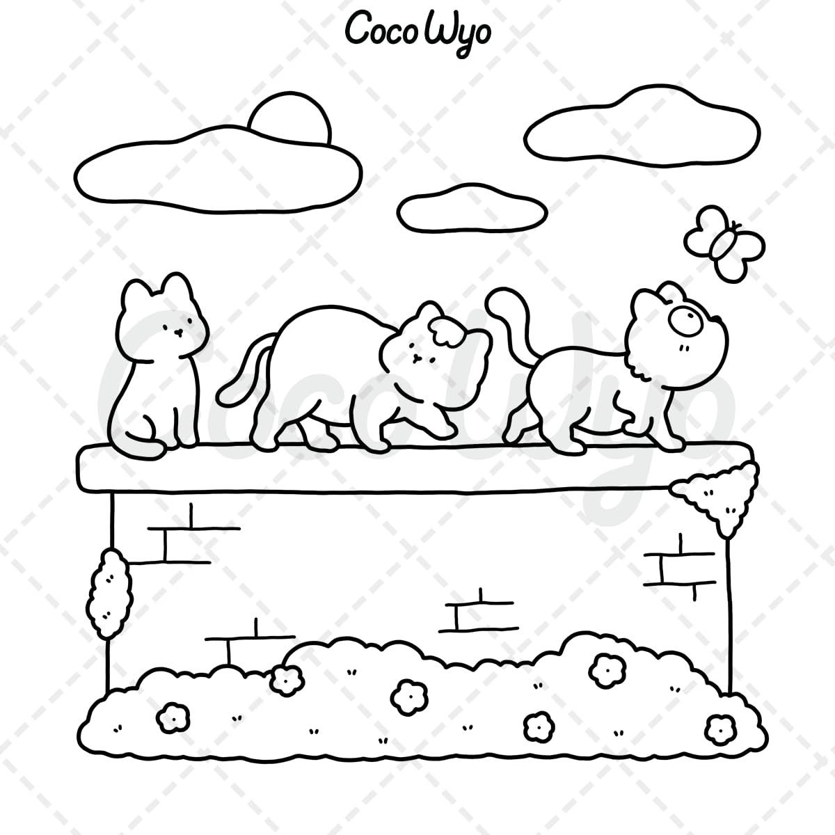 The Little Cat: Cozy Life of Kitty Coloring Book for Adults and Teens (Cozy & Cute Coloring)