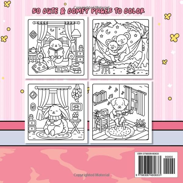 Very Hygge: Coloring Book for Adults and Teens Featuring Cute and Cozy Animal Characters (Hygge Friends Coloring)