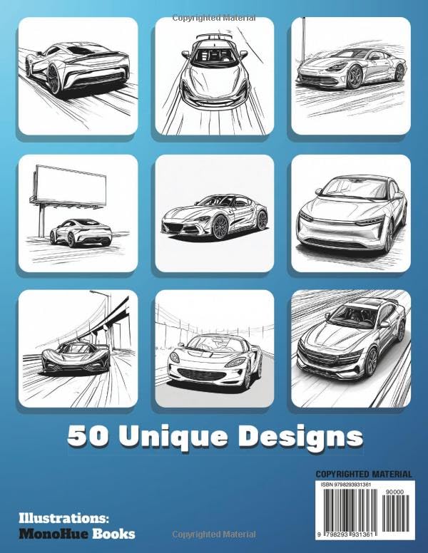 Chinese Cars Coloring Book: Intricate Car Designs | Single-Sided Pages | 8.5 x 11 Inch | Relaxation, Stress Relief & Creative Fun for Teens and Adults (Car Coloring Books)