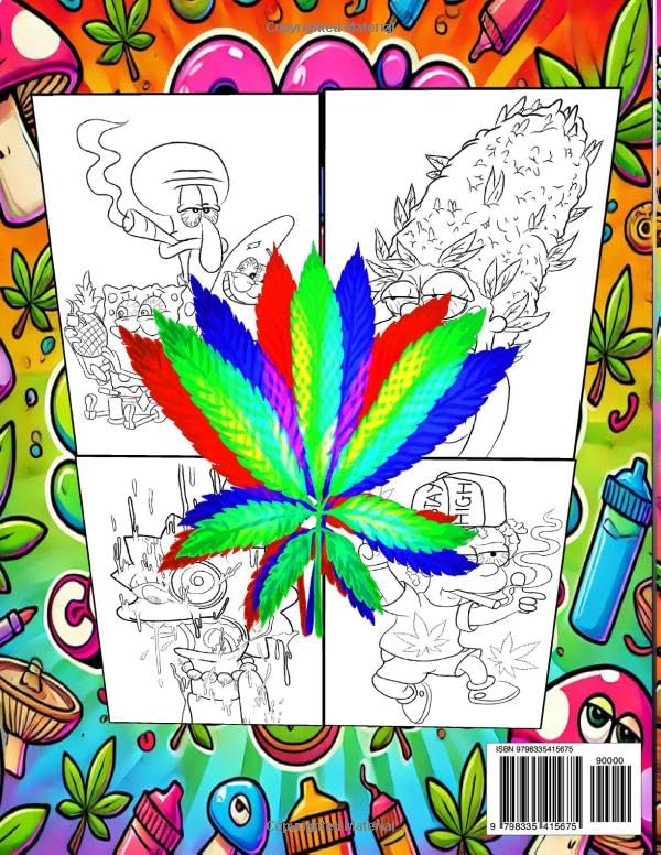 Stoner Coloring Book: 50+ Trippy Weed Pages for Adults