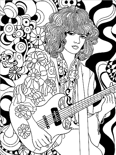Get Your Groove On: An Absolutely Fabulous Hippie Adult Coloring Book