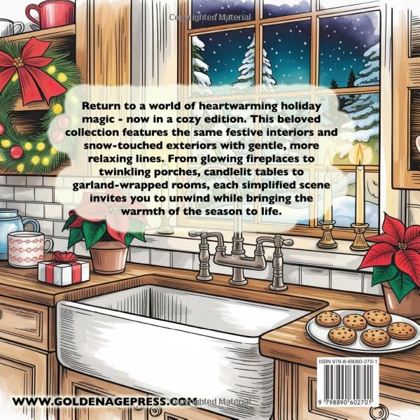 Holiday Homes Vol 2 Cozy Edition: Christmas Adult Coloring Book of Festive Cozy Houses for Winter Holidays