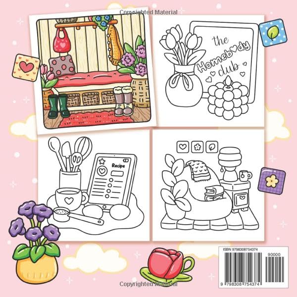 Cozy Girl Homebody: Cute Coloring Book for Adults and Teens, Bold & Easy Designs | With Simple Illustrations for Self-Care & Relaxation (Cozy Girl Series)