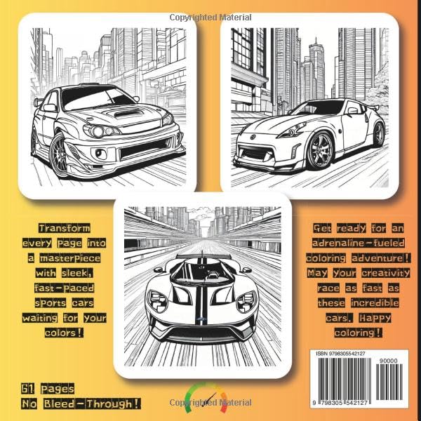 Slide Kings Coloring Book: A Drifting Adventure Coloring Book with 30 Action-Packed Designs – Featuring Drift Cars, Street Racing Legends, and High-Octane Thrills! (Car Coloring Books)