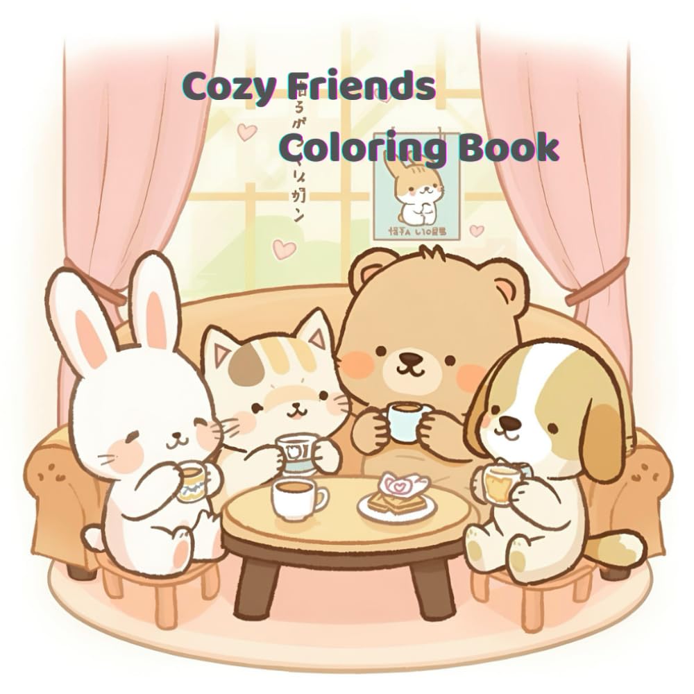 Fuzzy Hygge Coloring Book: Cozy & Whimsical Animal Designs for Stress Relief and Relaxation | Cute Coloring for Adults and Teens (Fuzzy Friends Series)