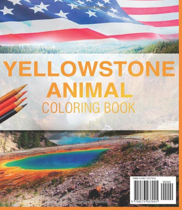 yellowstone animal coloring book