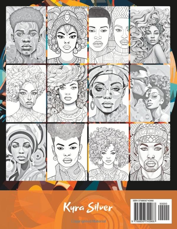 Black Essence - Adult Coloring Book: African American Coloring Book Featuring Positive and Inspiring Images of Black People in a Variety of Artistic Styles (People of Color Coloring Books)