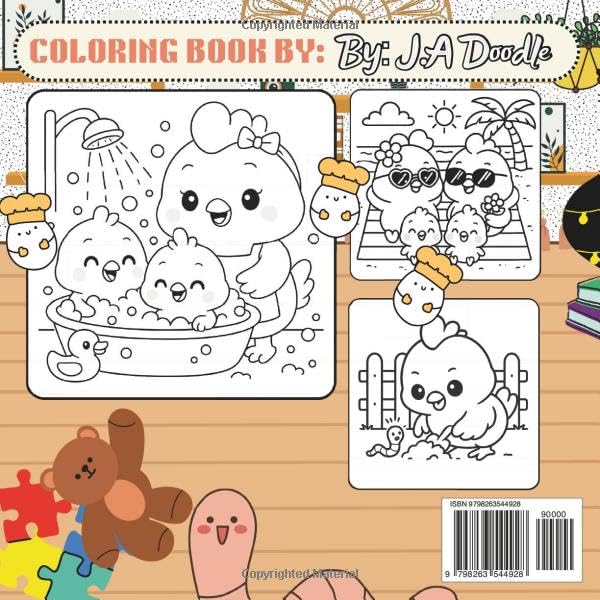 Family Chickies - Hygge Style: Cute and simple coloring book | Stress Relieve & Therapy for Teen & Adult (Family Series Coloring Book)