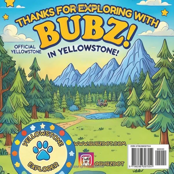 Bubz in Yellowstone Coloring Book (Bubz the Wacky Bulldog National Park Adventures)